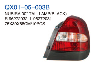 QX01-05-003B NUBIRA00"TAIL LAMP BLACK